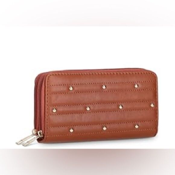 Brand New Unbranded Cognac Studded wallet - Picture 1 of 3
